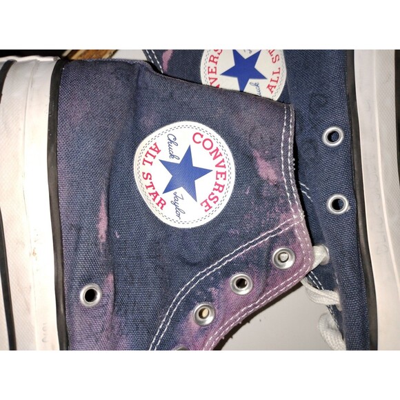 Converse Chuck Taylor All Star Tie DyeBlue Purple Hi Top Sneakers Size 12 Used - Picture 6 of 9